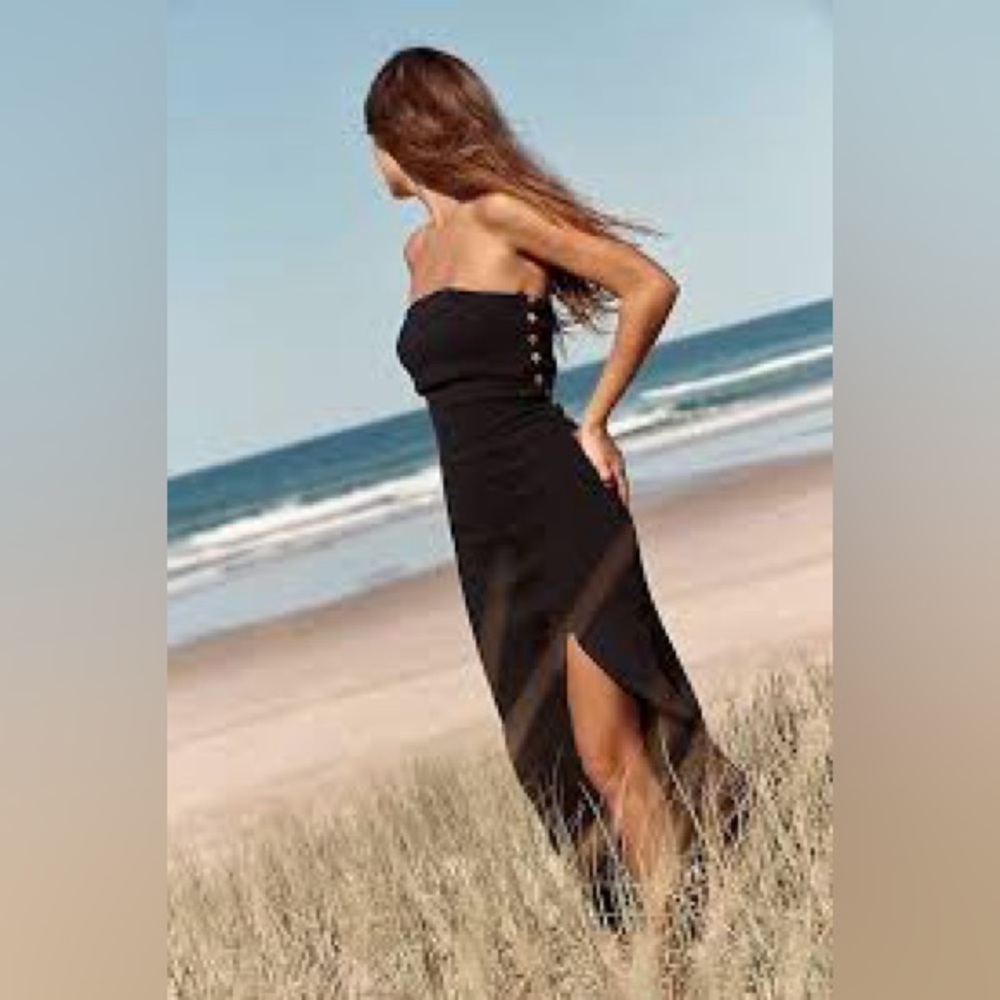 NWOT - Free People - Make Me Blush Midi - Black - Large